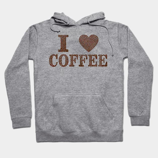 I Love Coffee T-Shirt Hoodie by CP6Design